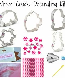 Flour Box Bakery Cutters Winter Cookie Decorating Kit