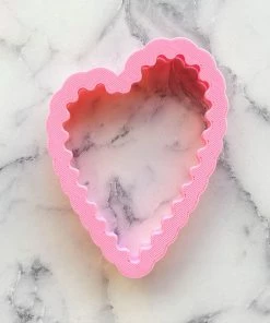 Flour Box Bakery Cutters Wonky Lace Heart Cookie Cutter
