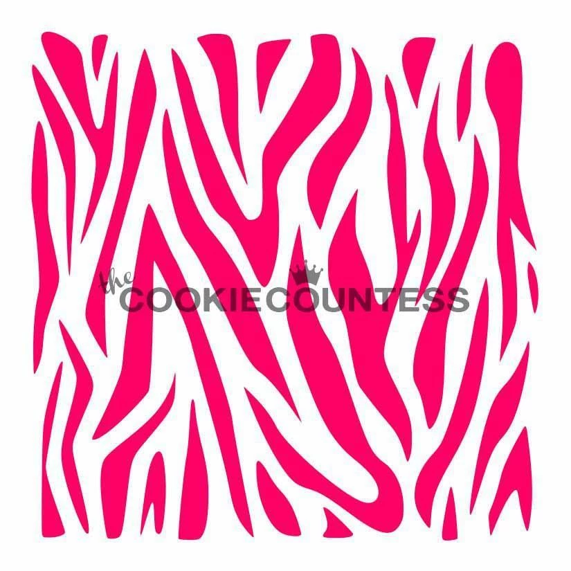 Cookie Countess Stencils Zebra Stencil 2 Cookie Countess Stencils Zebra Stencil