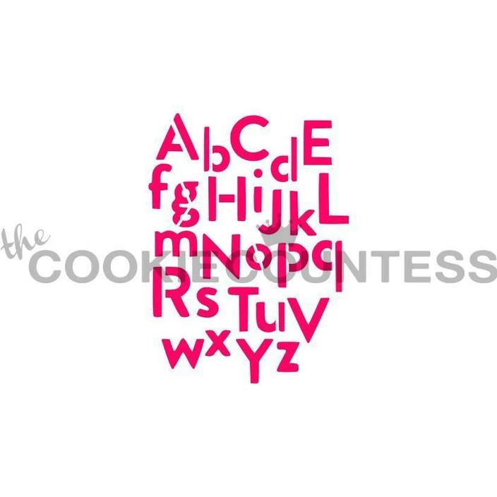 Cookie Countess ABC's Stencil Stencils 3 Cookie Countess ABC's Stencil Stencils