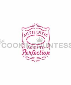 Cookie Countess Aged To Perfection Whiskey Label Stencil