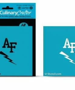 Cookie Countess Air Force AF & Bolt College Stencil