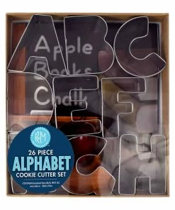 R&M International Alphabet Cookie Cutter Set Cutters