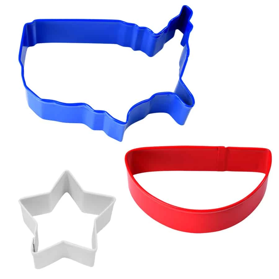 R&M International Cutters America 3pc Cookie Cutter Set 4 R&M International Cutters America 3pc Cookie Cutter Set