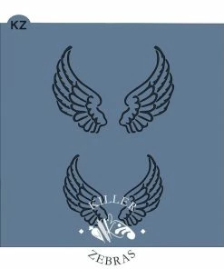 Killer Zebras Angel Wings KZ Stencil