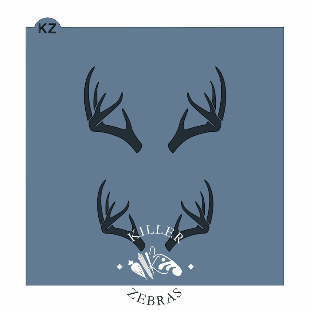 Killer Zebras Antlers KZ Stencil Stencils 3 Killer Zebras Antlers KZ Stencil Stencils