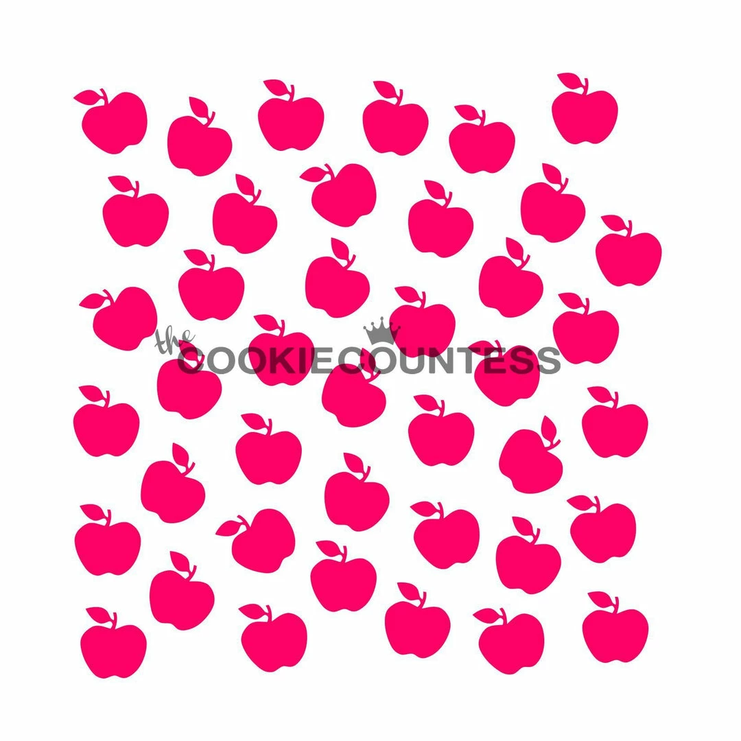 Cookie Countess Apples Stencil 3 Cookie Countess Apples Stencil