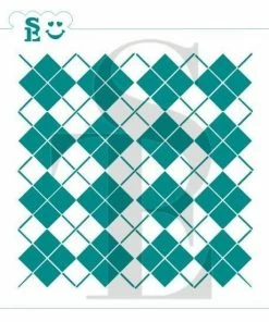 Stencil Expression Argyle Plaid Background SE Stencil Stencils