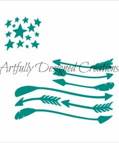 Bee Baked Art Stencils Flag Arrow ADC Stencil