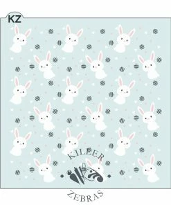 Killer Zebras Stencils Baby Bunnies 3pc KZ Stencil