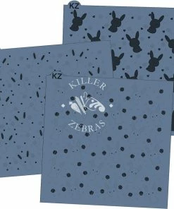 Killer Zebras Stencils Baby Bunnies 3pc KZ Stencil