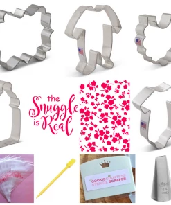 The Flour Box Cutters Baby Cookie Decorating KIT