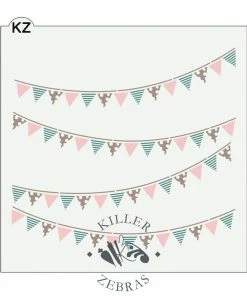 Killer Zebras Flag Banner 3pc KZ Stencil Set