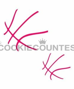 Cookie Countess Stencils Basketball 2 Sizes Stencil