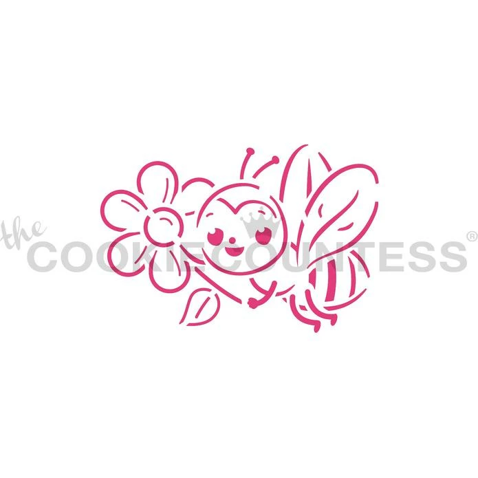 Cookie Countess Bee PYO Stencil 3 Cookie Countess Bee PYO Stencil
