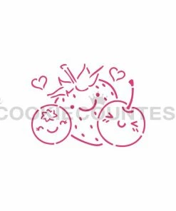 Cookie Countess Stencils Berries PYO Stencil