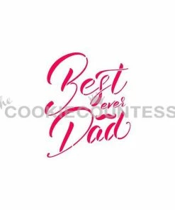 Cookie Countess Best Dad Ever With Mustache Stencil