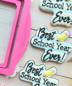 Flour Box Bakery Best School Year Ever Plaque Cookie Cutter