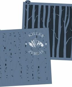 Killer Zebras Birch Trees 2pc KZ Stencil Set