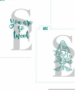 Stencil Expression Love Birdhouse PYO And You Are So Tweet SE Stencil BUNDLE Stencils