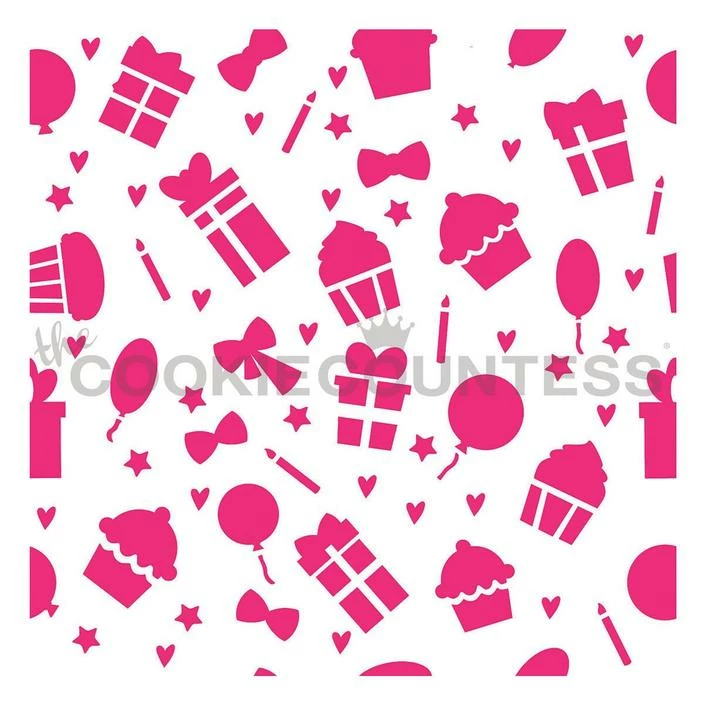 Cookie Countess Birthday Icon Pattern Stencil Stencils 3 Cookie Countess Birthday Icon Pattern Stencil Stencils
