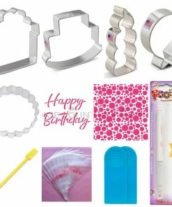 The Flour Box Cutters Birthday Cookie Decorating Kit