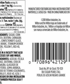 Wilton Supplies Black Sugar Pearl Sprinkles