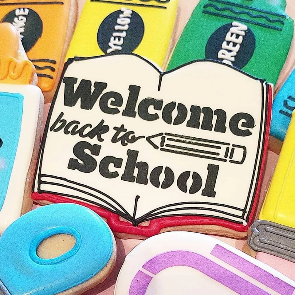 Cookie Countess Welcome Back To School Stencil By The Flour Box Stencils 5 Cookie Countess Welcome Back To School Stencil By The Flour Box Stencils