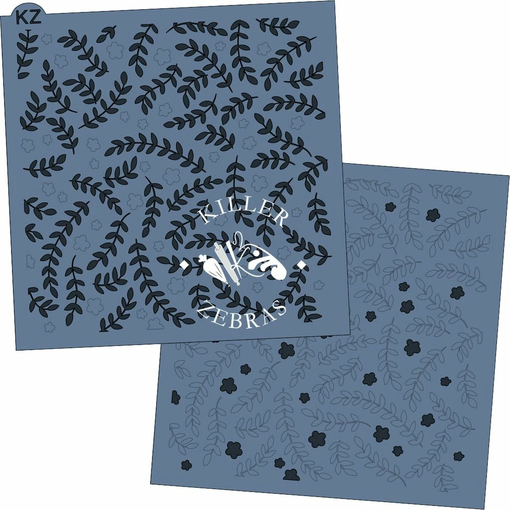 Killer Zebras Briar Rose 2pc KZ Stencil Stencils 4 Killer Zebras Briar Rose 2pc KZ Stencil Stencils