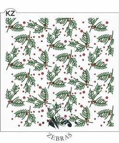 Killer Zebras Branches And Berries 2 Pc KZ Stencil