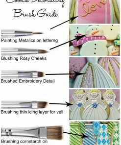 Wilton 5 Piece Decorating Brush Set Supplies