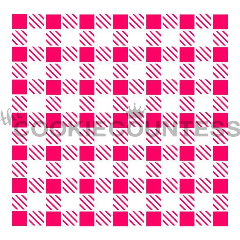 Cookie Countess Buffalo Plaid Mini Stencil Stencils 3 Cookie Countess Buffalo Plaid Mini Stencil Stencils