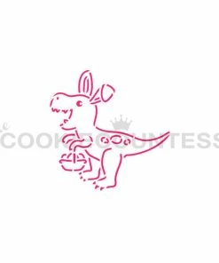 Cookie Countess Bunny-saurus Dinosaur PYO PYO Stencil