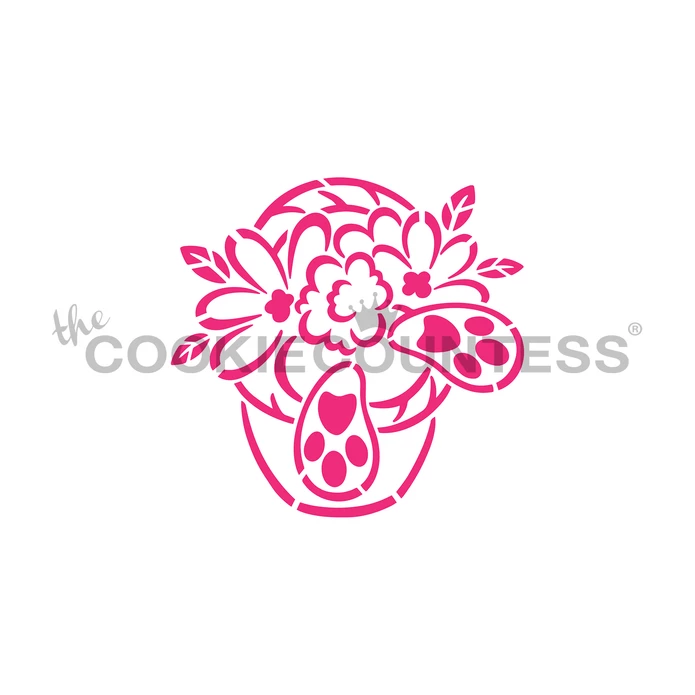 Cookie Countess Bunny Butt In Basket PYO/drawn By Krista Stencil Stencils 3 Cookie Countess Bunny Butt In Basket PYO/drawn By Krista Stencil Stencils