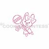 Cookie Countess Bunny With Lollipop PYO Stencil Stencils