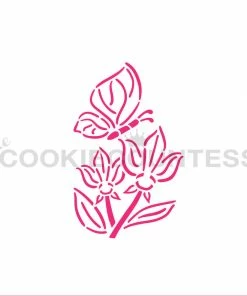 Cookie Countess Butterfly And Flower PYO Stencil Stencils