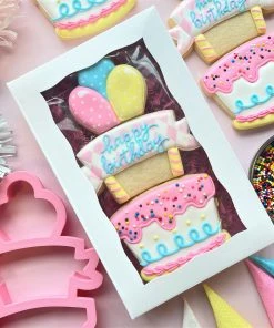 Flour Box Bakery Cake And Balloons 3-in-1 Multi-Cookie Cutter Cutters 11 Flour Box Bakery Cake And Balloons 3-in-1 Multi-Cookie Cutter Cutters