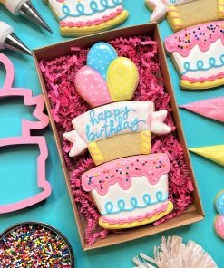 Flour Box Bakery Cake And Balloons 3-in-1 Multi-Cookie Cutter Cutters