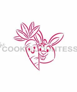 Cookie Countess Carrot And Bunny Buddies DWC/PYO Stencil