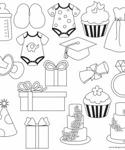 Sweet Elite Celebration Pattern Sheets For Royal Icing Transfers Supplies