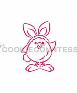 Cookie Countess Chick In Bunny Costume DWC/PYO Stencil And Cutter Set
