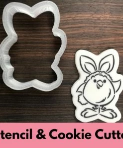 Cookie Countess Chick In Bunny Costume DWC/PYO Stencil And Cutter Set