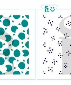 Stencil Expression Chocolate Chip Cookie Background SE Stencil Stencils