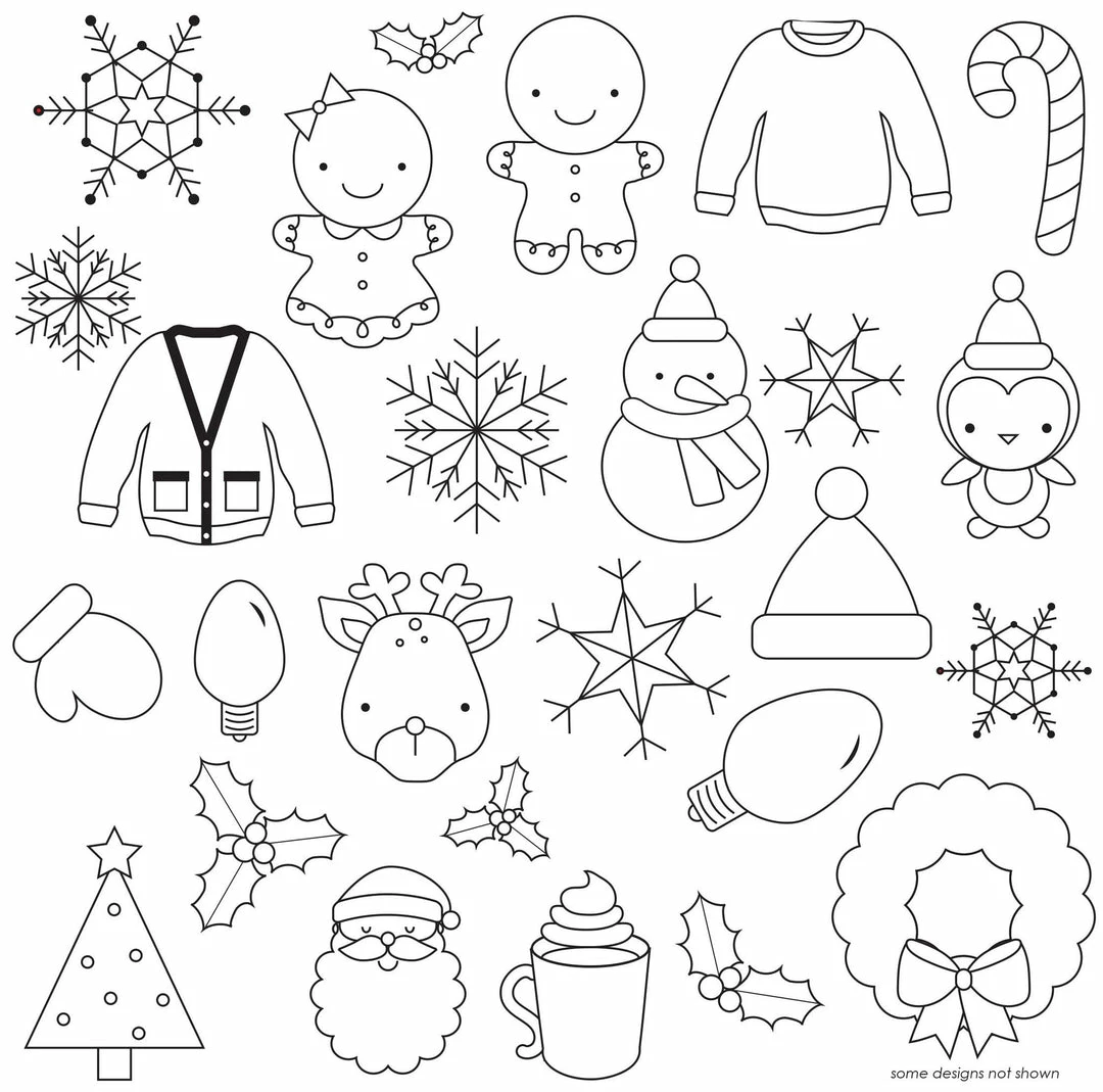 Sweet Elite Christmas And Winter Pattern Sheets For Royal Icing Transfers 4 Sweet Elite Christmas And Winter Pattern Sheets For Royal Icing Transfers