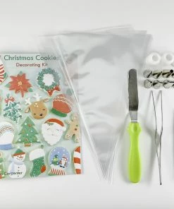 Sweet Elite Cutters Christmas Cookie Decorating Book, Tools & Cutter Set