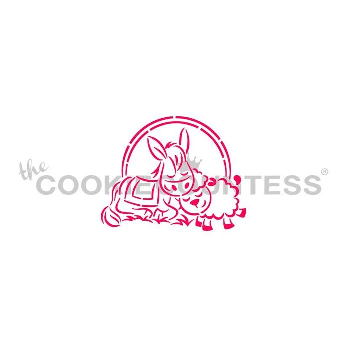 Cookie Countess Christmas Manger 4pc PYO Stencil Set Stencils 8 Cookie Countess Christmas Manger 4pc PYO Stencil Set Stencils