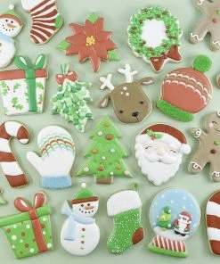 Sweet Elite Cutters Christmas Cookie Decorating Book, Tools & Cutter Set