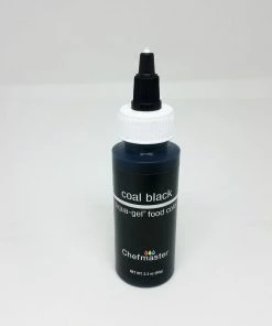 Linneas Coal Black 2.3oz Chefmaster LIQUA-GEL Supplies