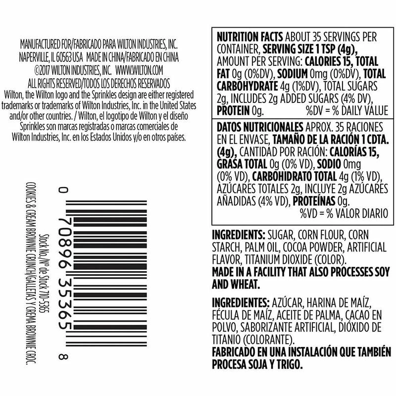 Wilton Supplies Cookies And Cream Crunch Sprinkles 5 Wilton Supplies Cookies And Cream Crunch Sprinkles