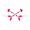 Cookie Countess Stencils Crossed Arrows Stencil